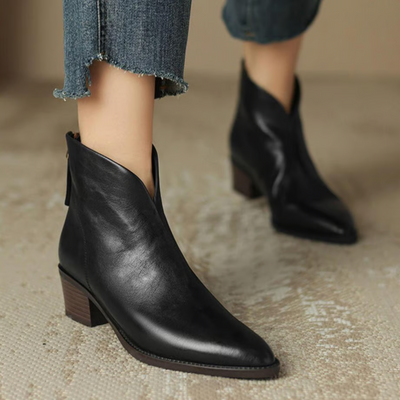Camille | Luxury low-heeled ankle boots