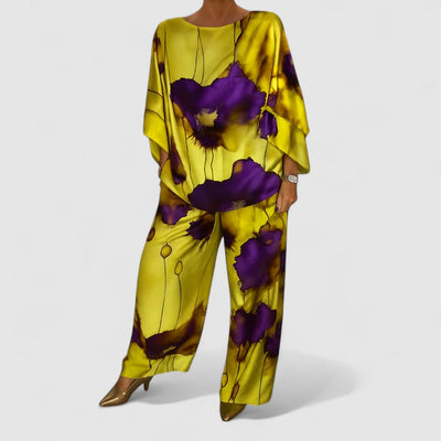 Monica | Artistic Satin Two-Piece Set