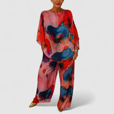 Monica | Artistic Satin Two-Piece Set